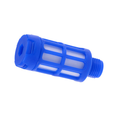 Harfington Plastic Pneumatic Muffler Exhaust Air Line Blue Black 30pcs