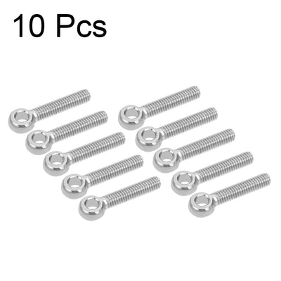 Harfington M x mm 304 Stainless Steel Machine Lift Eye Bolt Rigging 10pcs