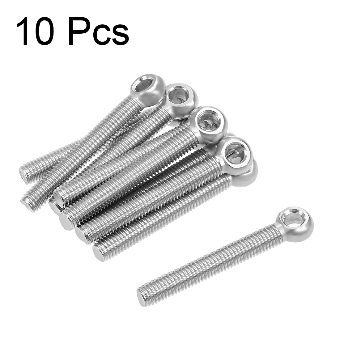 Harfington M x mm 304 Stainless Steel Machine Lift Eye Bolt Rigging 10pcs
