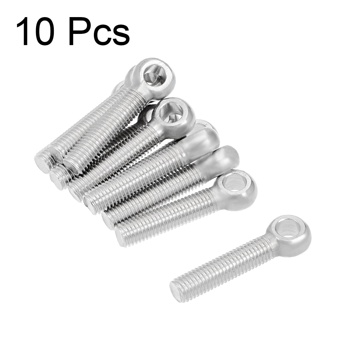 Harfington M x mm 304 Stainless Steel Machine Lift Eye Bolt Rigging 10pcs