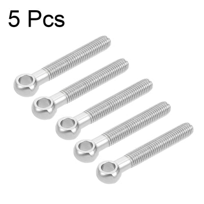 Harfington M x mm 304 Stainless Steel Machine Shoulder Lift Eye Bolt Rigging 5pcs