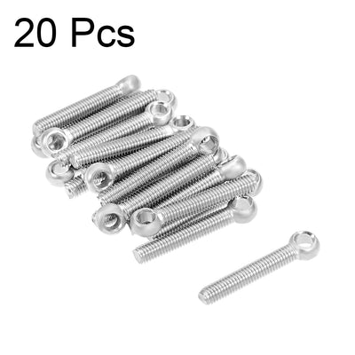 Harfington M 304 Stainless Steel Machine Shoulder Lift Eye Bolt Rigging 20pcs