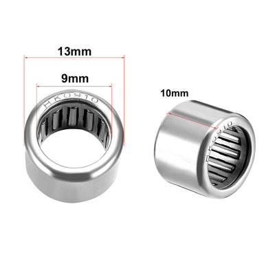 Harfington Uxcell HK Series Needle Roller Bearings, Stamping Steel Drawn Cup Metric