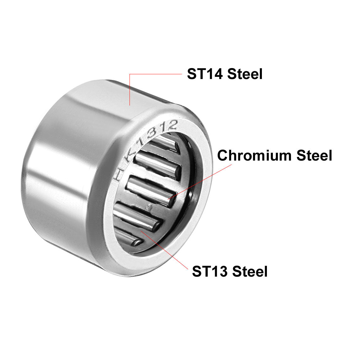 Harfington Needle Roller Bearings, Open End, Stamping Steel Drawn Cup, Metric
