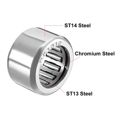 Harfington Needle Roller Bearings, Open End, Stamping Steel Drawn Cup, Metric