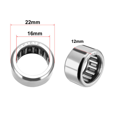 Harfington Needle Roller Bearings, Open End, Stamping Steel Drawn Cup, Metric