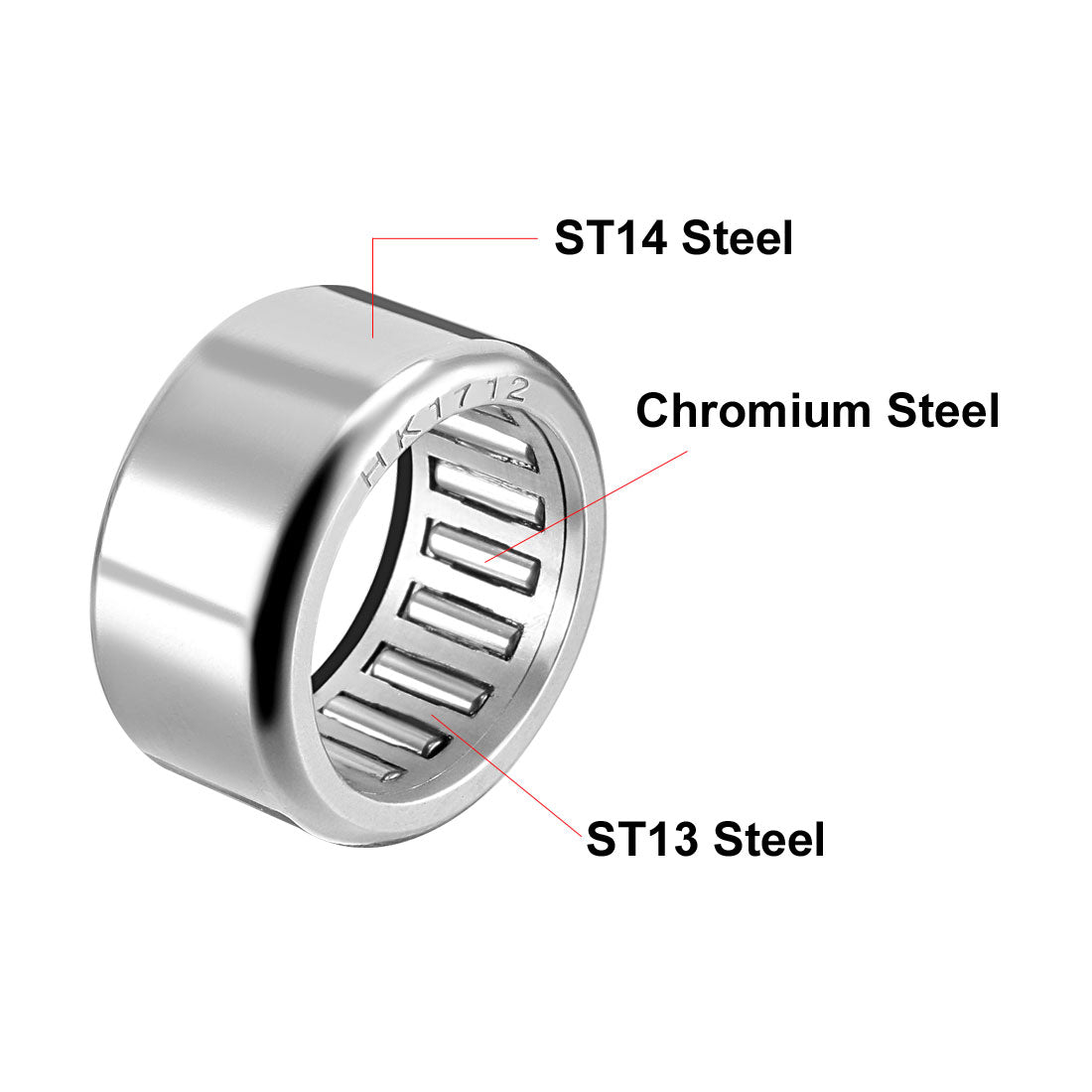 Harfington Needle Roller Bearings, Open End, Stamping Steel Drawn Cup, Metric