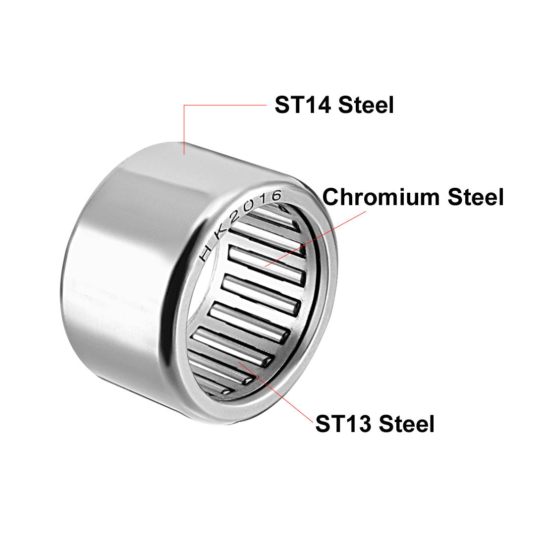 Harfington Needle Roller Bearings, Open End Stamping Steel Drawn Cup, Metric