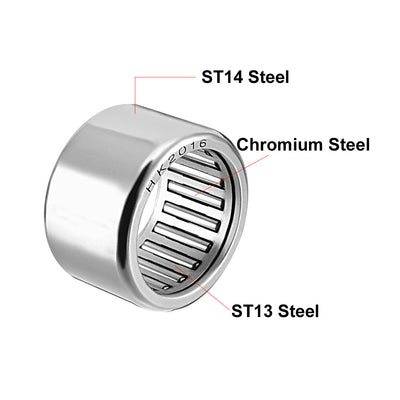 Harfington Needle Roller Bearings, Open End Stamping Steel Drawn Cup, Metric