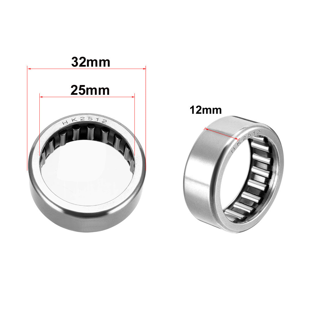 Harfington Needle Roller Bearings, Open End Stamping Steel Drawn Cup, Metric