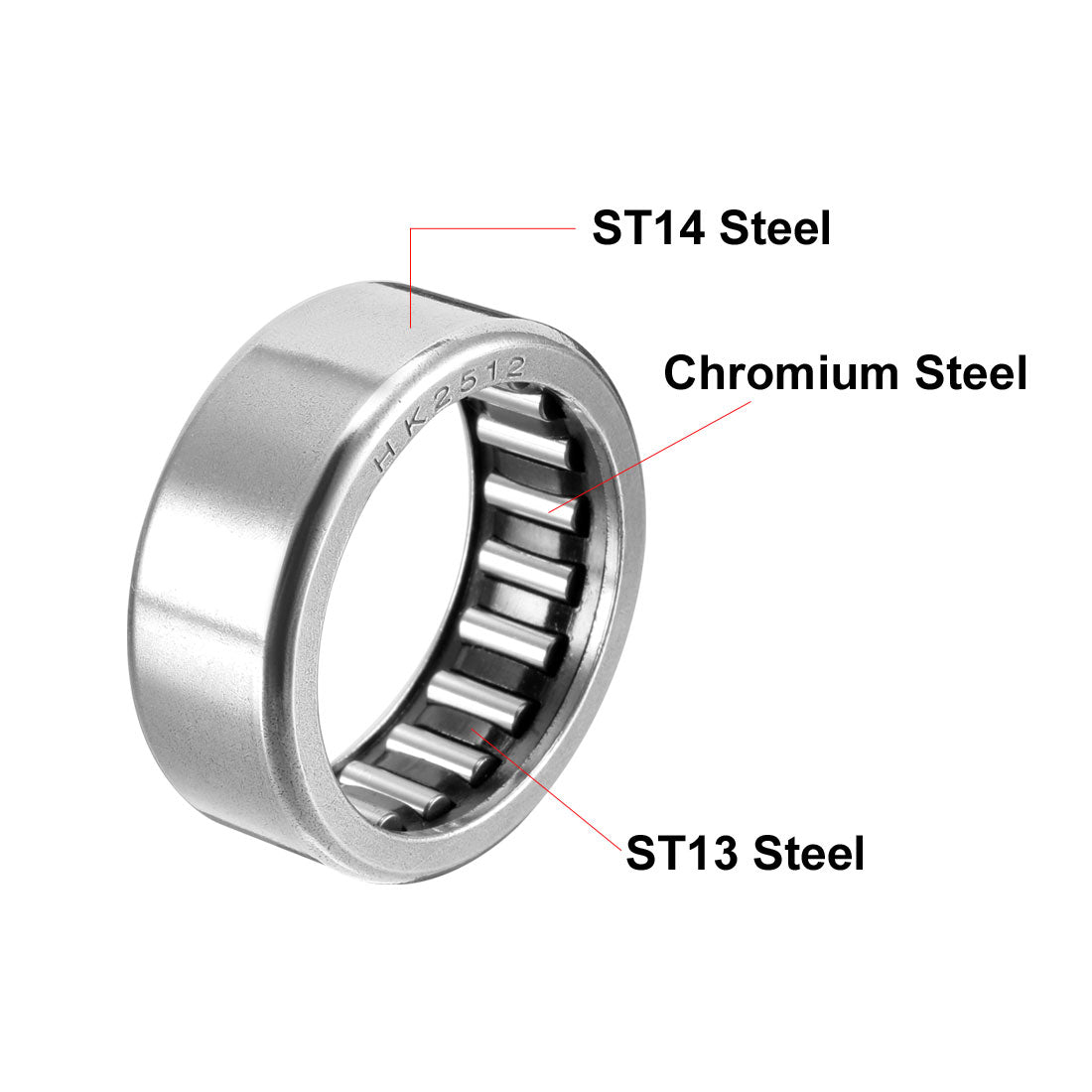 Harfington Needle Roller Bearings, Open End Stamping Steel Drawn Cup, Metric