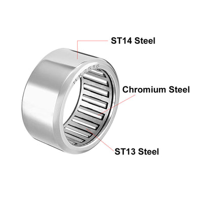 Harfington Needle Roller Bearings, Open End Stamping Steel Drawn Cup, Metric