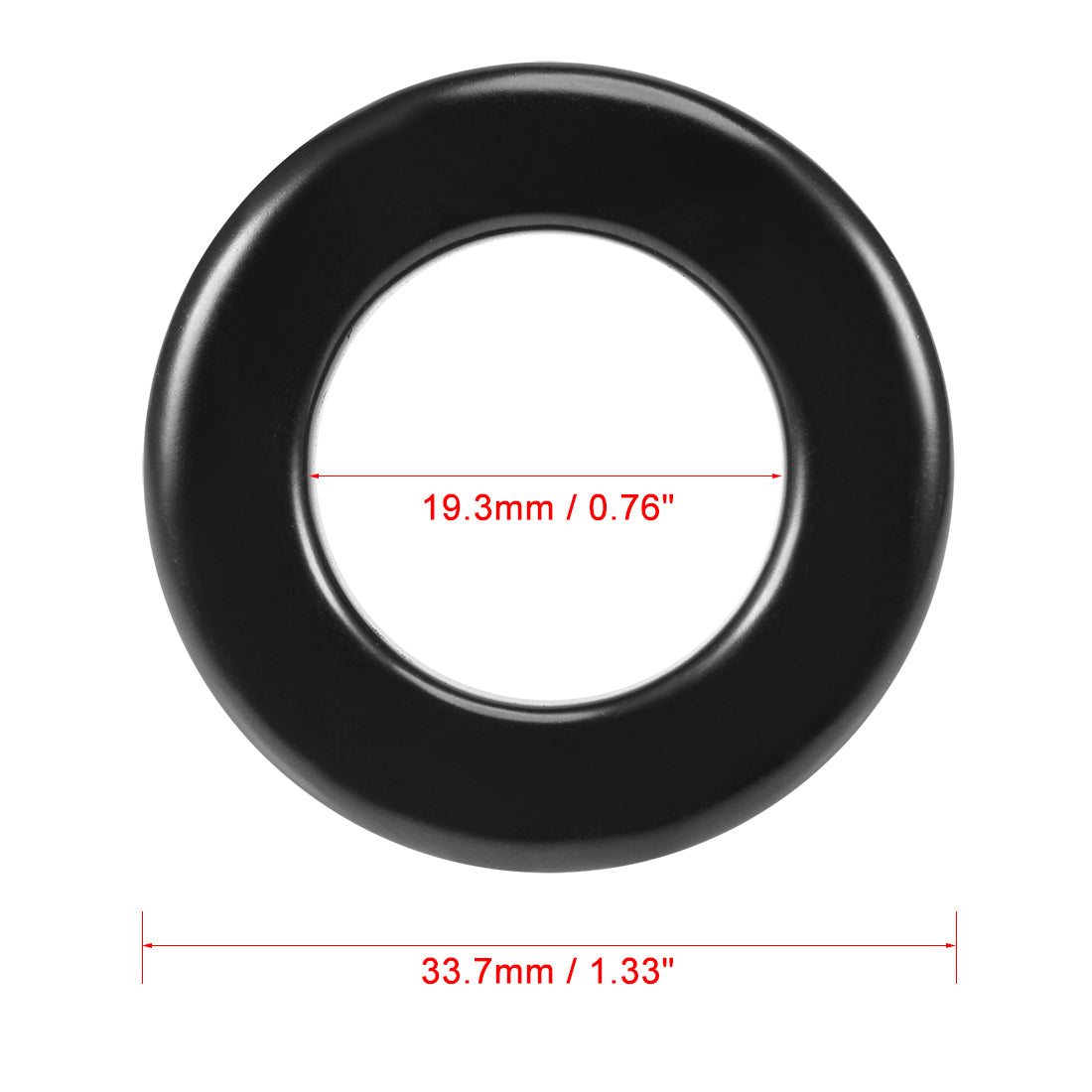 Harfington 19.3 x 33.7 x 11.3mm Ferrite Ring Iron Powder Toroid Cores Black Gray