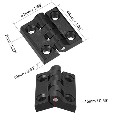 Harfington 14pcs Cabinet Gate Closet Door 47mm Length ABS Nylon Hinge