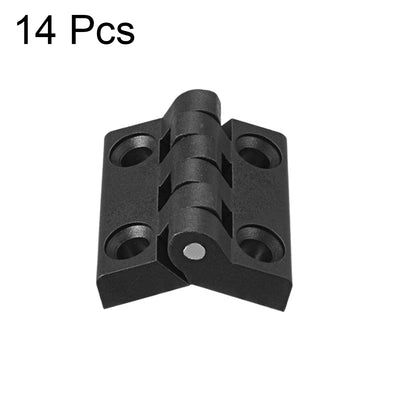 Harfington 14pcs Cabinet Gate Closet Door 47mm Length ABS Nylon Hinge