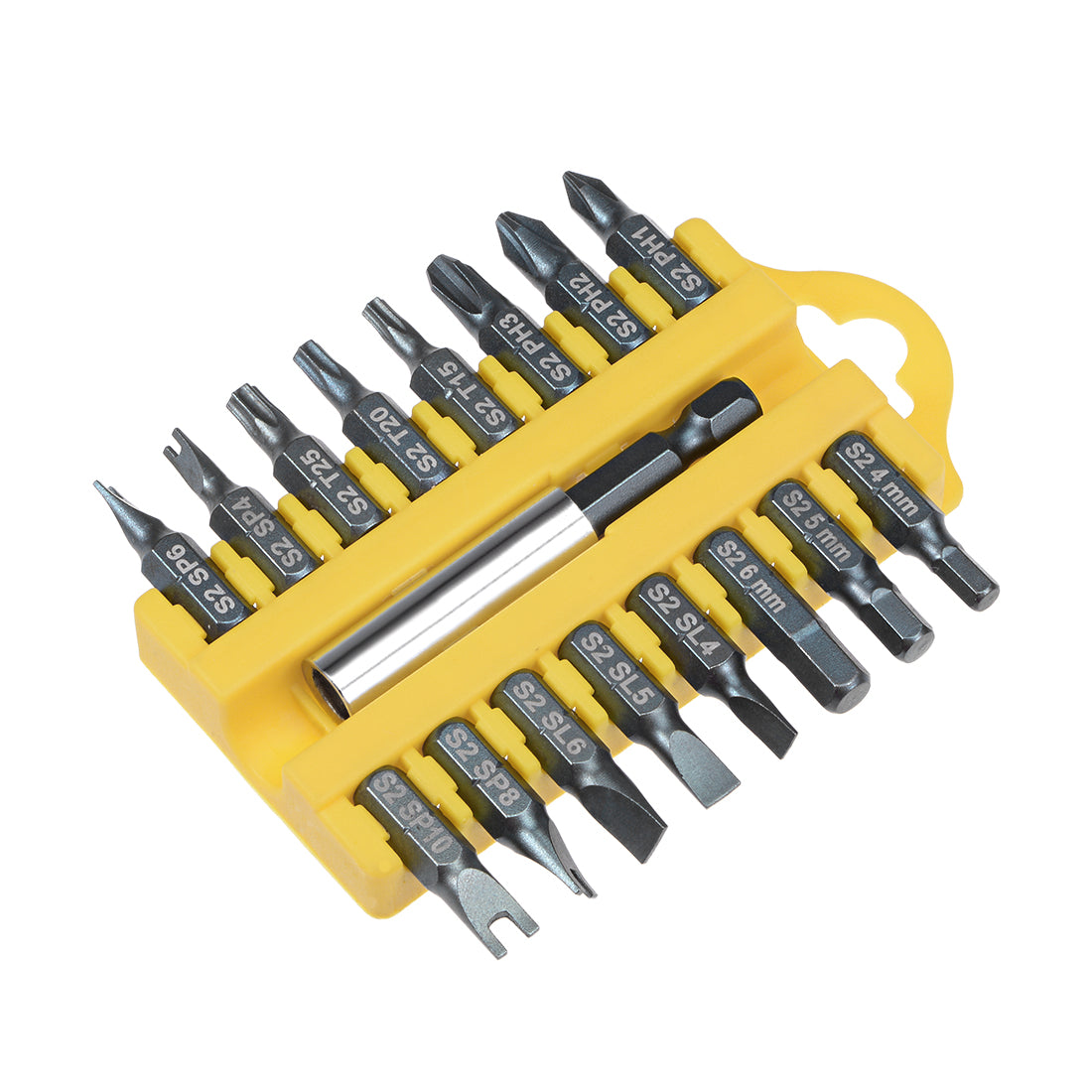 Harfington 17 In 1 Set 1/4 Inch Hex Shank 60mm Long S2 Magnetic Phillips Torx Screwdriver Bits