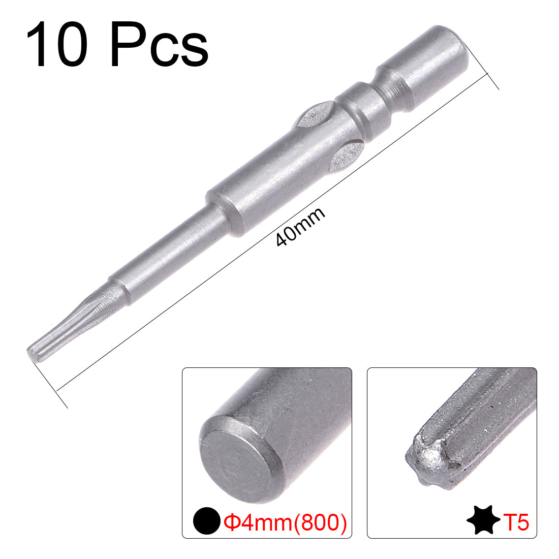 Harfington 10 Pcs Sandblasting Magnetic Torx Screwdriver Bits