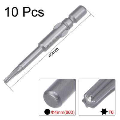 Harfington 10 Pcs Sandblasting Magnetic Torx Screwdriver Bits