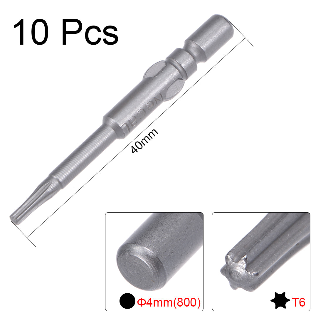 Harfington 10 Pcs Sandblasting Magnetic Torx Screwdriver Bits