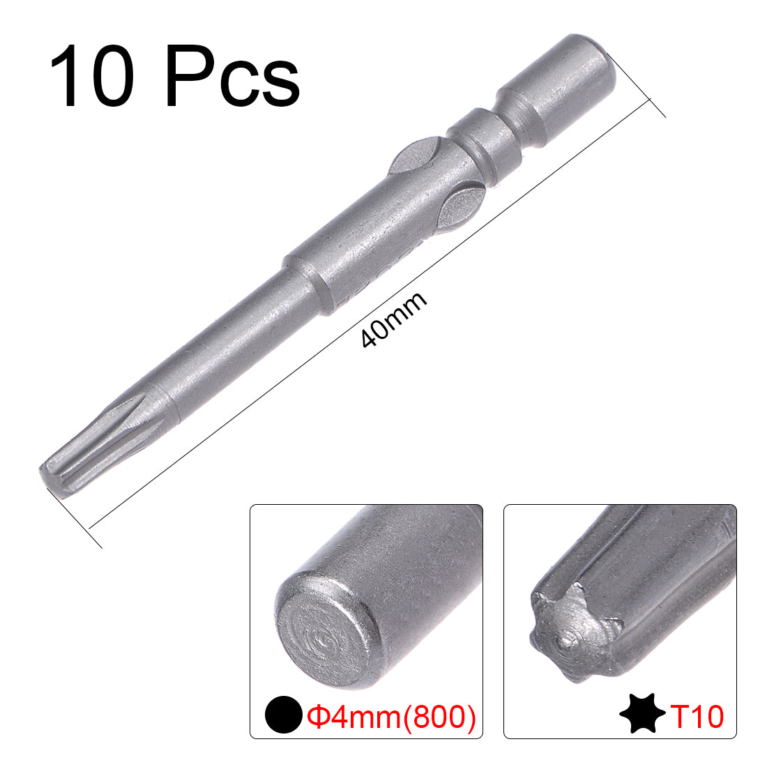 Harfington 10 Pcs Sandblasting Magnetic Torx Screwdriver Bits