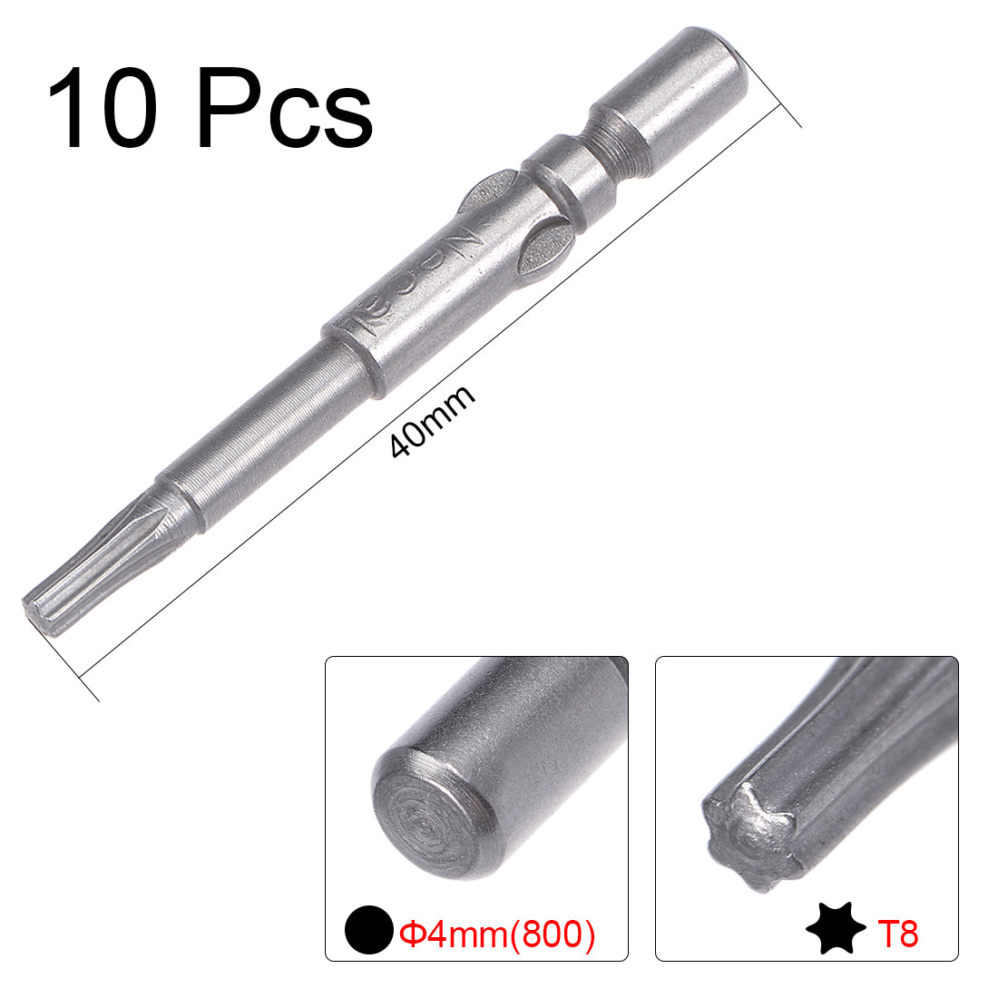 Harfington 10 Pcs Sandblasting Magnetic Torx Screwdriver Bits