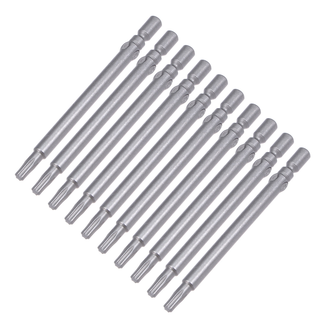 Harfington 10 Pcs Sandblasting Magnetic Torx Screwdriver Bits