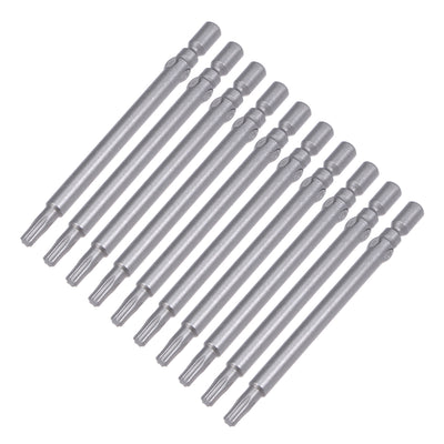Harfington 10 Pcs Sandblasting Magnetic Torx Screwdriver Bits