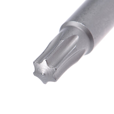 Harfington 10 Pcs 60mm Long 6mm Dia Round Shank Magnetic Torx Screwdriver Bits S2 High Alloy Steel