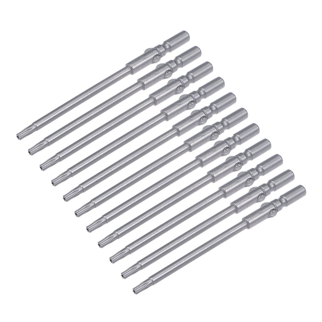 Harfington 10 Pcs Sandblasting Magnetic Torx Screwdriver Bits