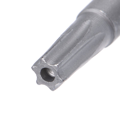 Harfington 10Pcs 60mm Long 5mm Dia Round Shank Magnetic Torx Security Screwdriver Bits S2 High Alloy Steel