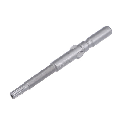Harfington 10Pcs 60mm Long 5mm Dia Round Shank Magnetic Torx Security Screwdriver Bits S2 High Alloy Steel