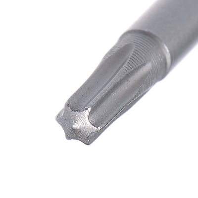 Harfington 10 Pcs 60mm Long 5mm Dia Round Shank Magnetic Torx Screwdriver Bits