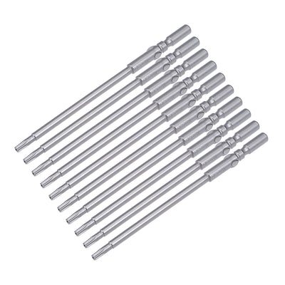 Harfington 10 Pcs Sandblasting Magnetic Torx Screwdriver Bits