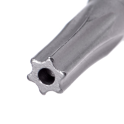 Harfington 10Pcs 60mm Long 5mm Dia Round Shank Magnetic Torx Security Screwdriver Bits S2 High Alloy Steel