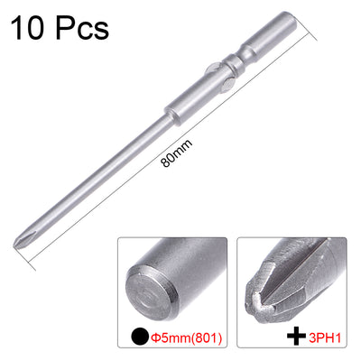 Harfington 5mm Shank PH1 Magnetic S2 Phillips Screwdriver Bit