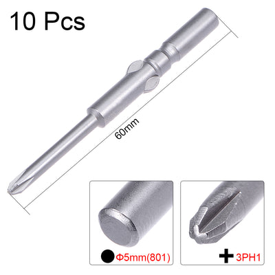 Harfington 5mm Shank PH1 Magnetic S2 Phillips Screwdriver Bit