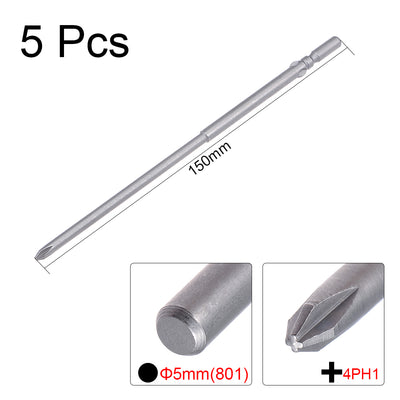 Harfington 5mm Shank PH1 Magnetic S2 Phillips Screwdriver Bit