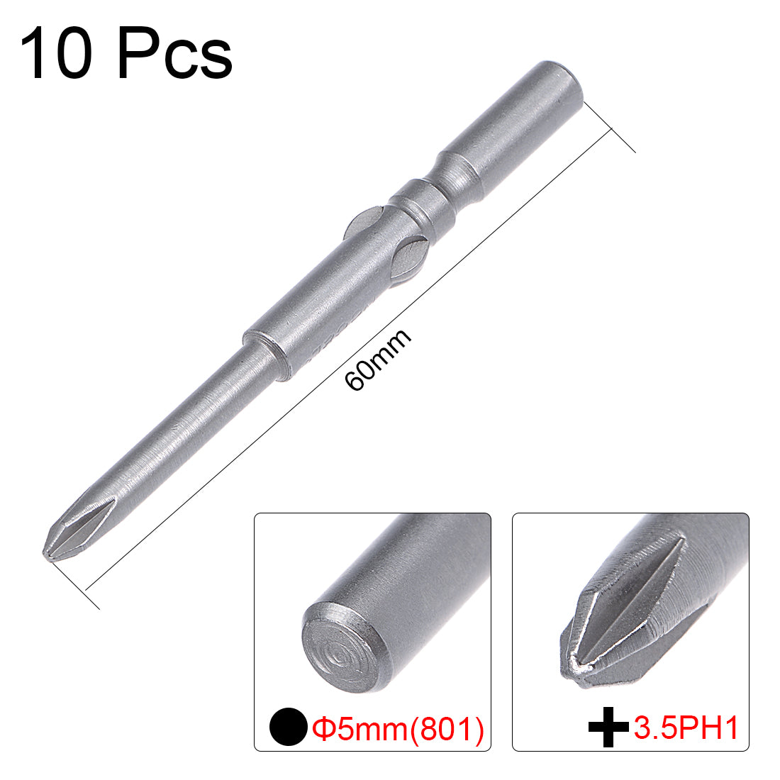 Harfington 5mm Shank PH1 Magnetic S2 Phillips Screwdriver Bit