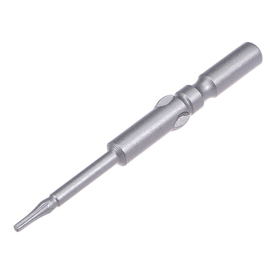 Harfington 10 Pcs 60mm Long 5mm Dia Round Shank Magnetic Torx Screwdriver Bits