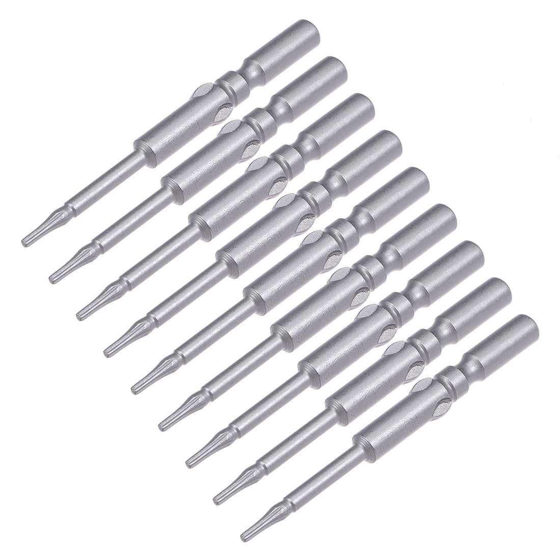 Harfington 10 Pcs 60mm Long 5mm Dia Round Shank Magnetic Torx Screwdriver Bits