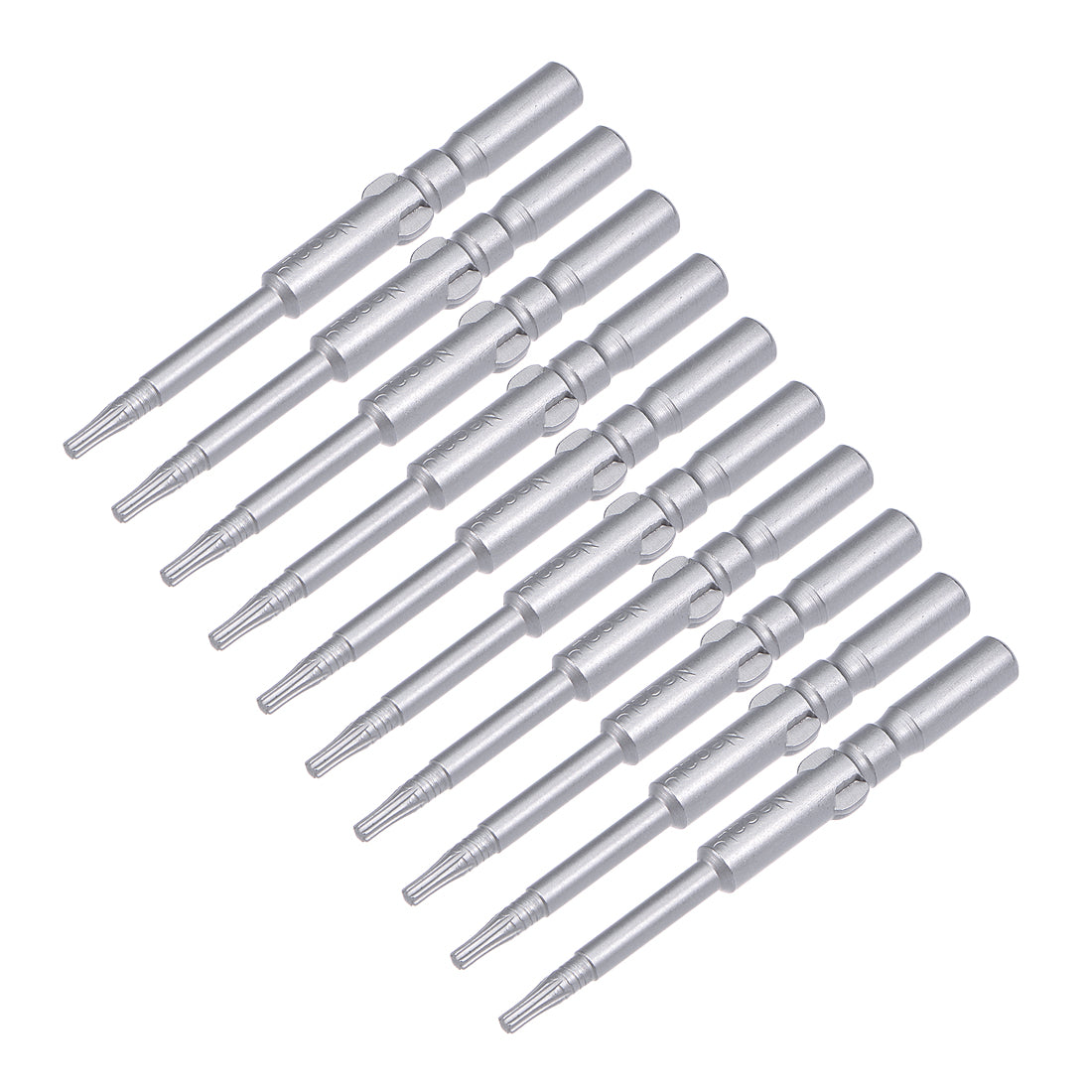 Harfington 10 Pcs 60mm Long 5mm Dia Round Shank Magnetic Torx Screwdriver Bits