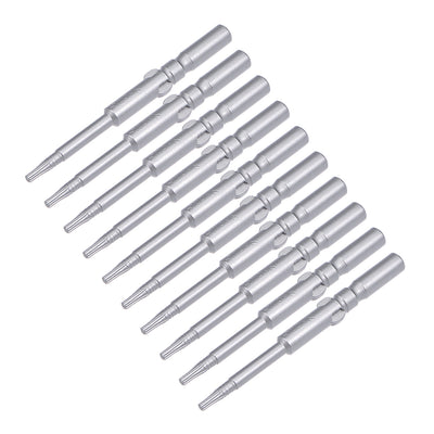 Harfington 10 Pcs 60mm Long 5mm Dia Round Shank Magnetic Torx Screwdriver Bits