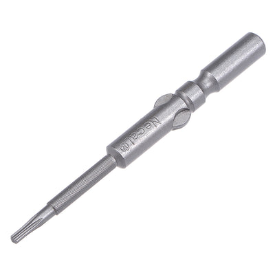 Harfington 10 Pcs 60mm Long 5mm Dia Round Shank Magnetic Torx Screwdriver Bits