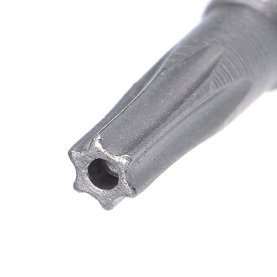 Harfington 10Pcs 60mm Long 5mm Dia Round Shank Magnetic Torx Security Screwdriver Bits S2 High Alloy Steel