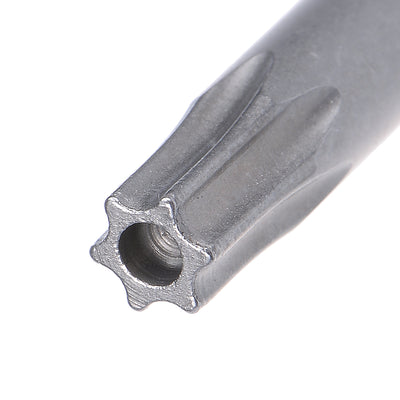 Harfington 10Pcs 60mm Long 5mm Dia Round Shank Magnetic Torx Security Screwdriver Bits S2 High Alloy Steel