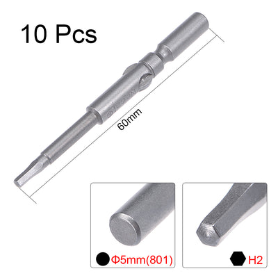 Harfington 60mm Round Shank Magnetic Hex Screwdriver Bits