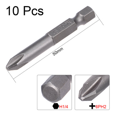 Harfington H1/4 Shank PH2 Phillips Magnetic S2 Screwdriver Bit
