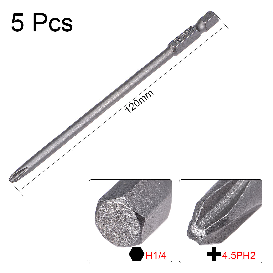 Harfington Magnetic Phillips Screwdriver Bits, Hex Shank S2 Steel Power Tools