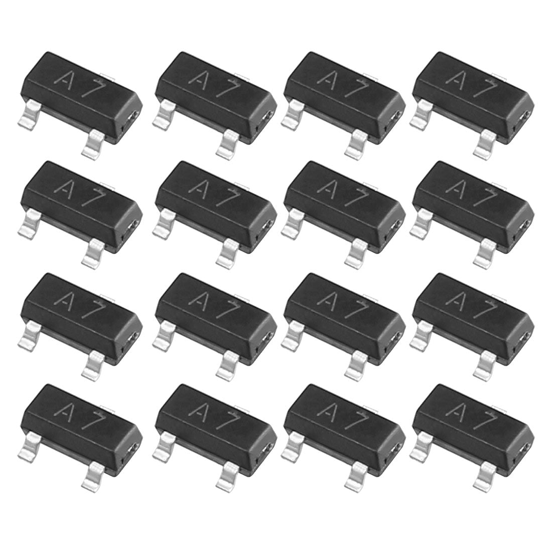 Harfington 150pcs Surface Mounted Devices High-Speed Switching Recrifiers Diode 0.2A 71V 225nW SOT-23,Ifm=100mA