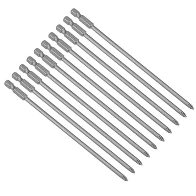 Harfington 10pcs 150mm 1/4" Hex Shank 4mm PH1 Magnetic Phillips Head Screwdriver Bits S2